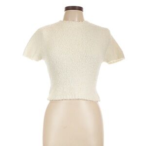 SKIMS Ivory Fluffy Short Sleeve Top